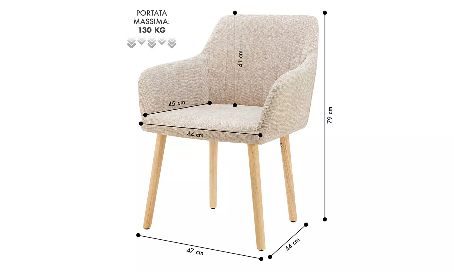 Sessel im skandinavischen Stil
