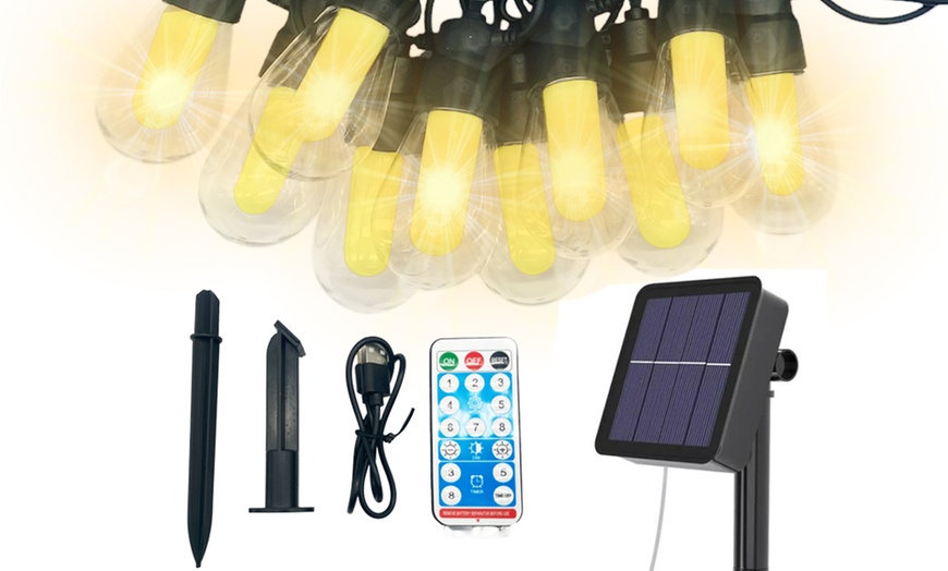 Image 2: Outdoor lichtslinger op zonne-energie