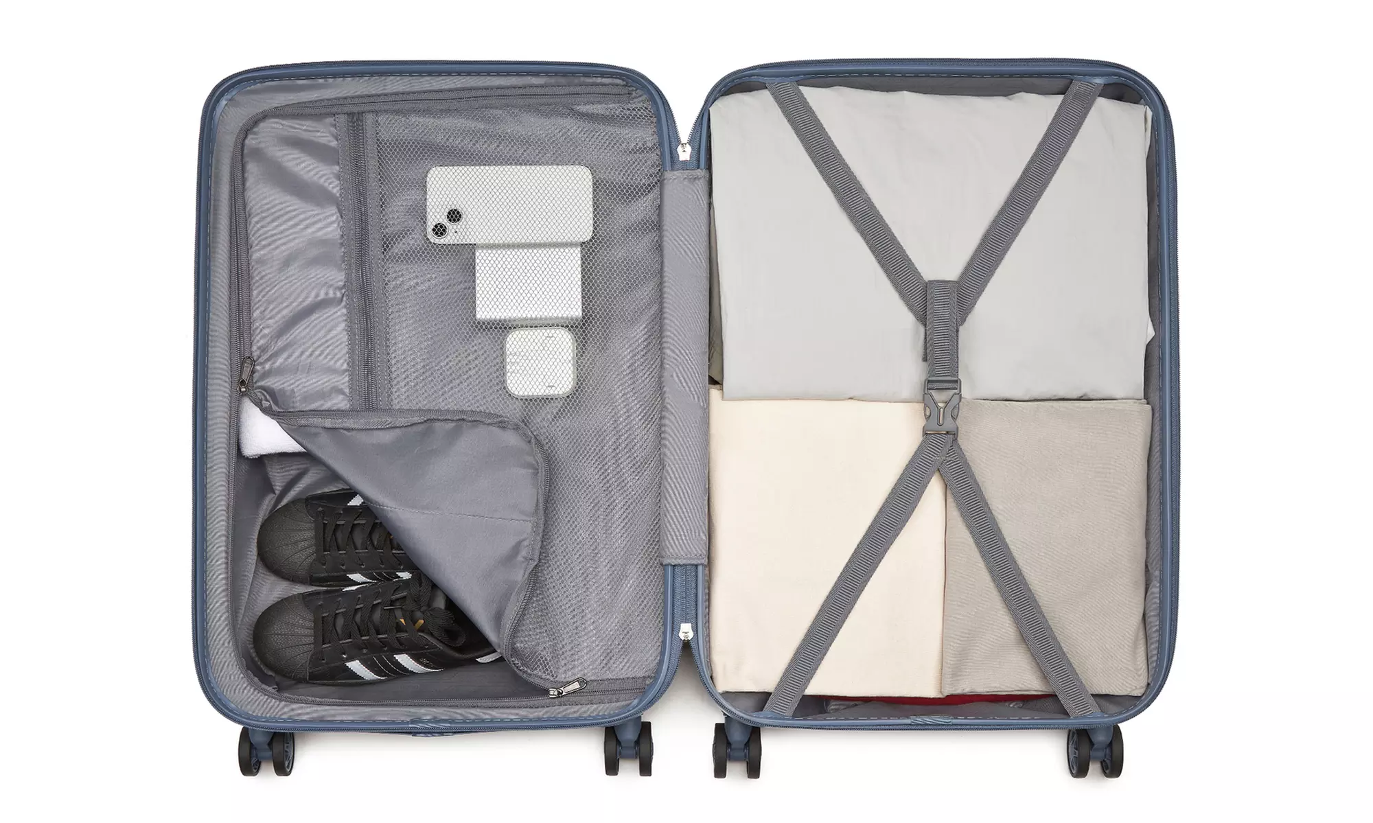 KONO One or Three Piece Hard Shell ABS+PC Luggage Denim Blue