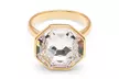 Bague octogonale ornée d'un cristal Swarovski® - Second Medium