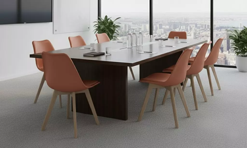 Set 4 sedie in ecopelle e legno di faggio