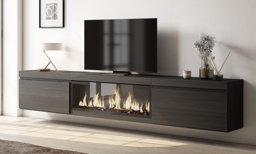 Image 31: Meuble TV suspendu avec grande capacité de rangement  