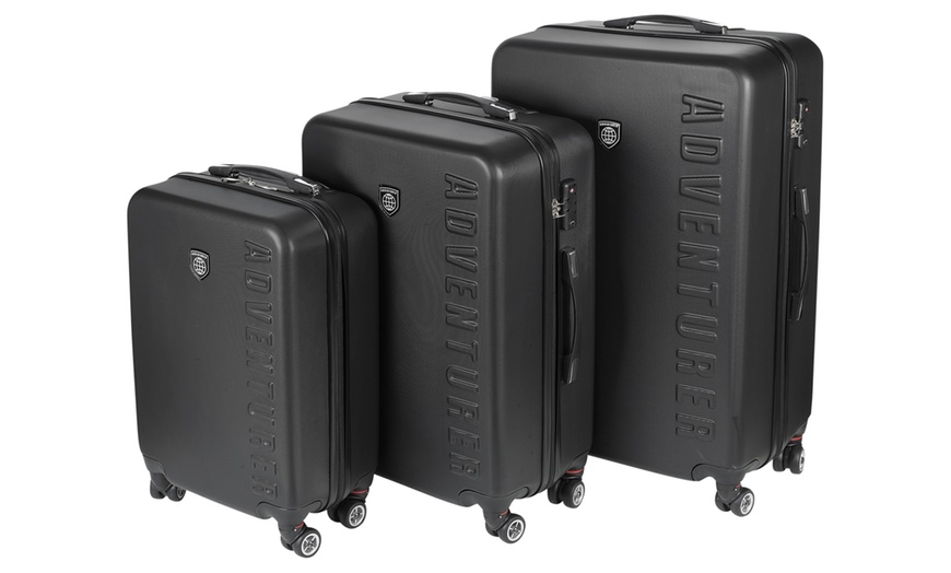 Image 3: Three-Piece Hard Shell Suitcase Set
