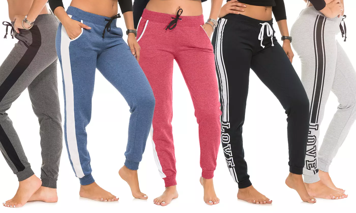 Coco Limon Women's Plus-Size Long Joggers (5-Pack) - Second Medium