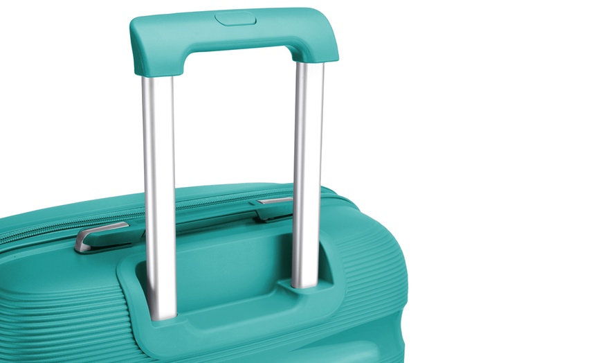 Image 19: KONO 20-inch Colourful PP Hard Shell Suitcase Hand Luggage with Lock