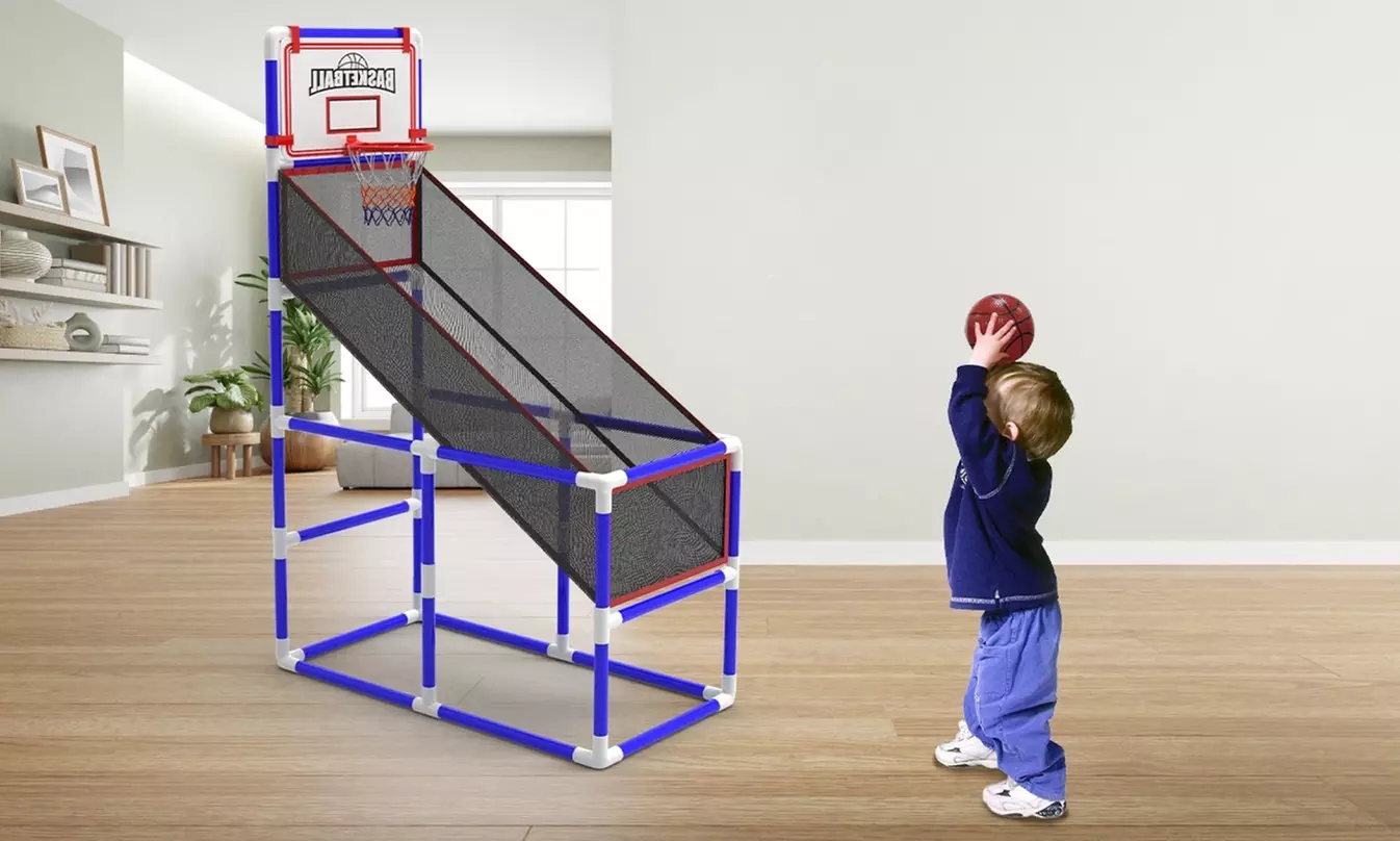 iMounTEK Kids' Adjustable Basketball Hoop Set with 2 Balls for Ages 3-12