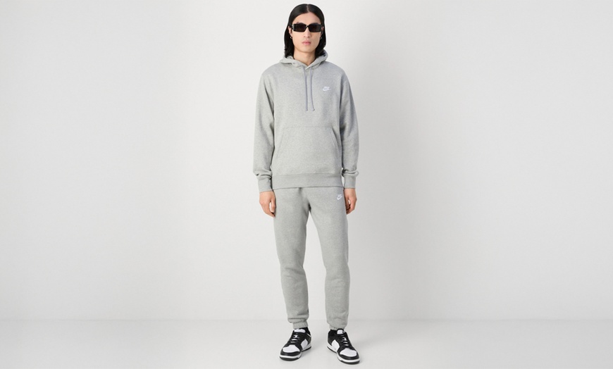 Image 7: Nike Men's Club Embroidered Swoosh Pullover Fleece Full Tracksuit
