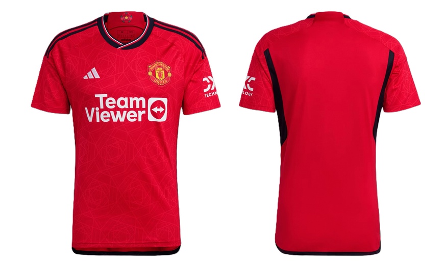 Image 1: Manchester United Official adidas Home Shirt 2023/24 - Free Delivery
