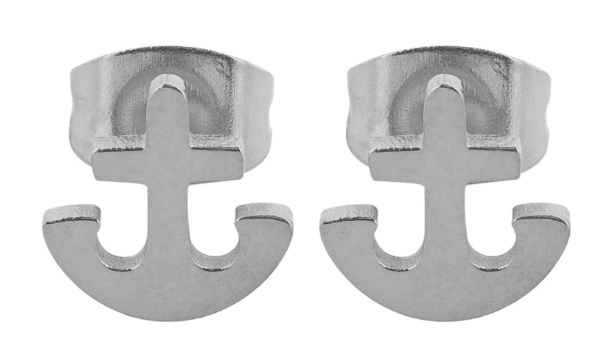Image 56: Akzent Edelstahl-Ohrstecker für Damen