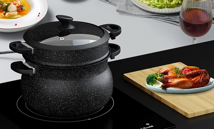 Image 11: Couscoussier en acier inoxydable avec couvercle en verre Royalty Line