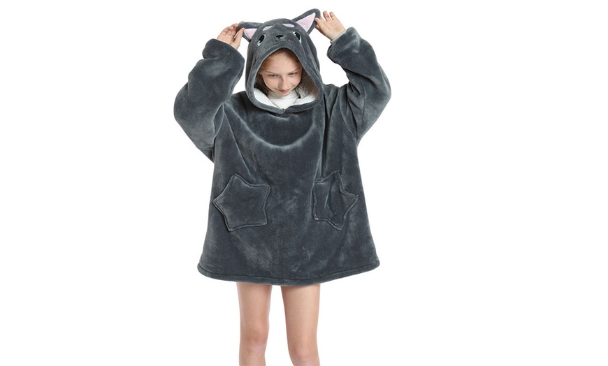 Image 17: Oversized Kids Blanket Hoodies