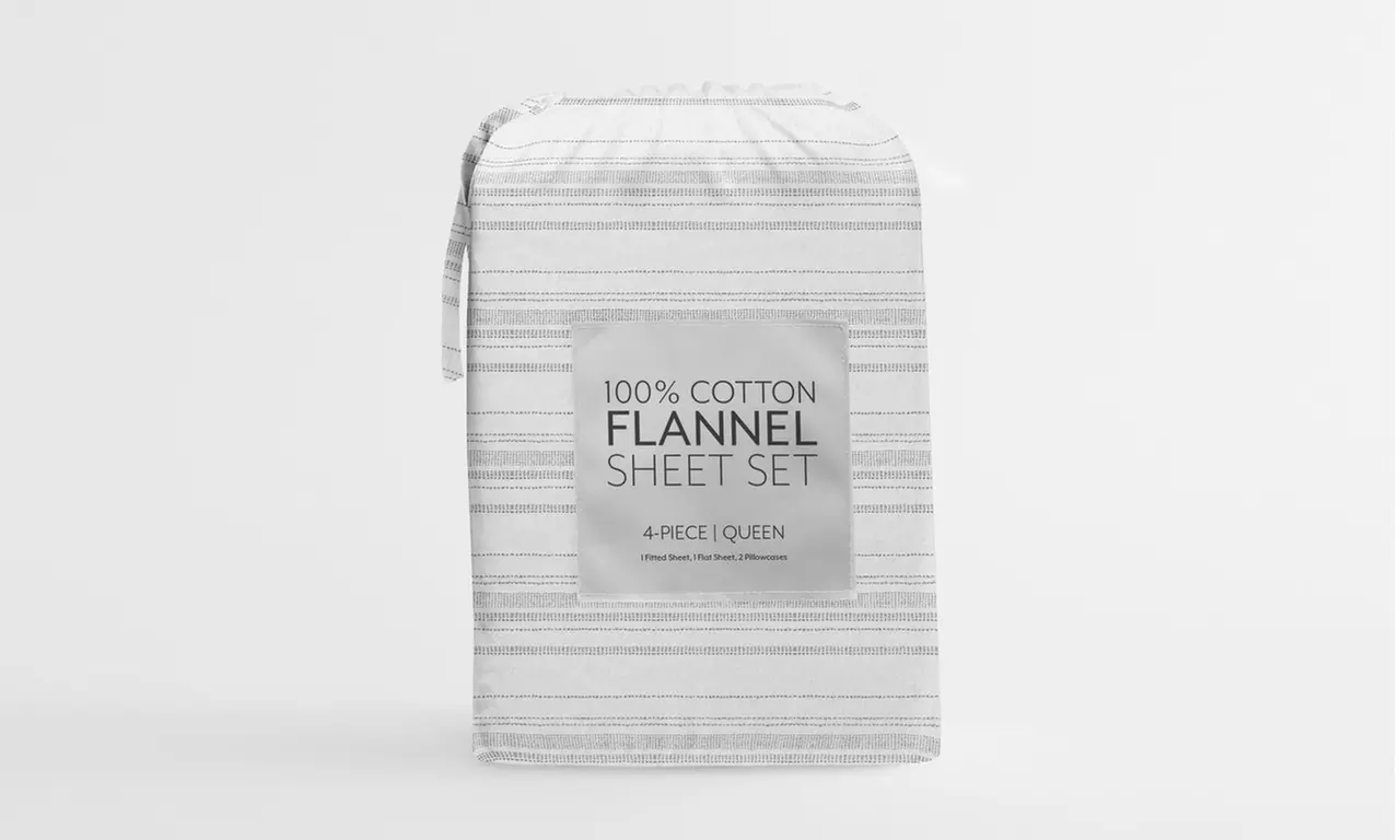 Home Collection Premium 4 Piece Ultra Soft Flannel Bed Sheet Set