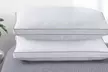 Peace Nest 2 Pack Quilted Goose Feather Down Pillow with Cotton Fabric - Second Medium