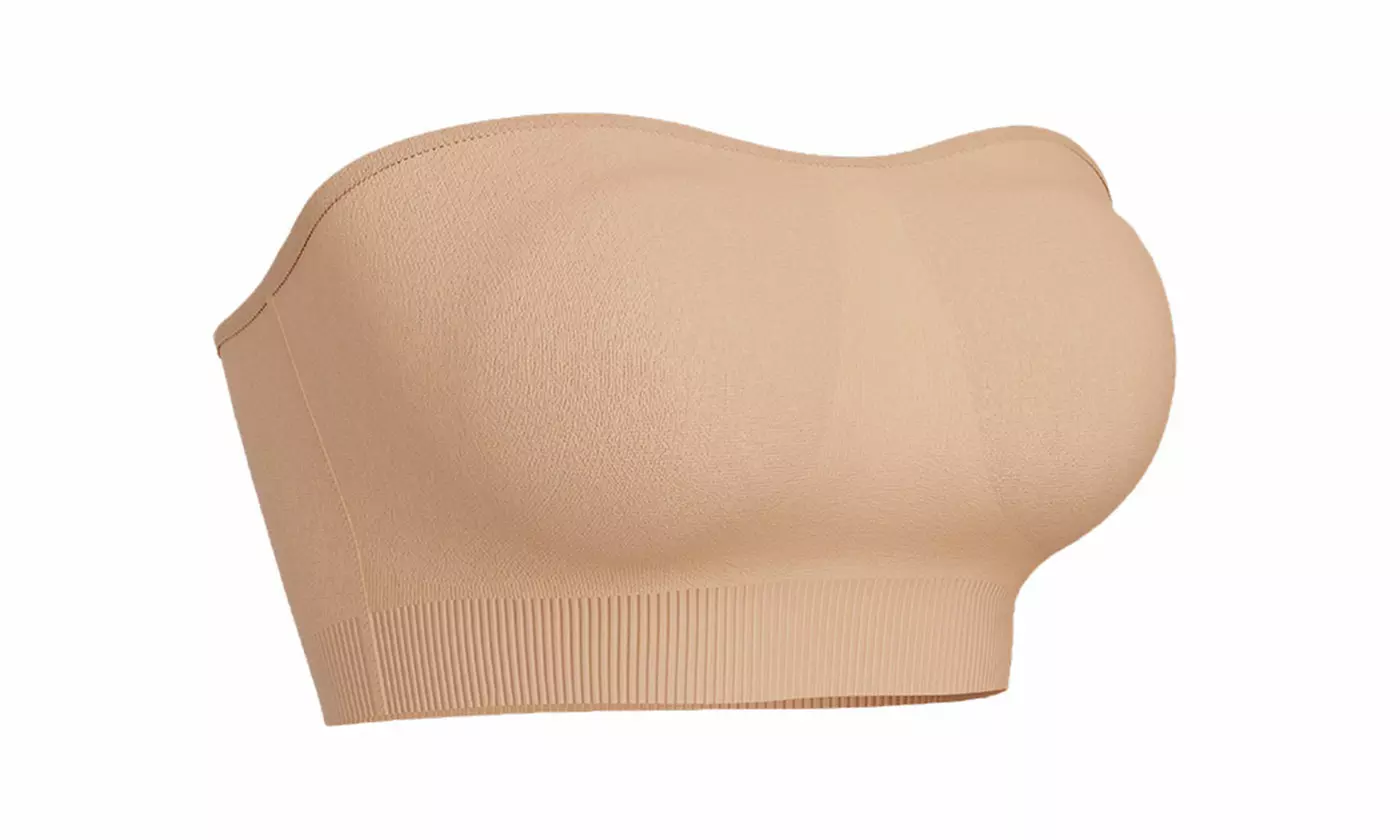 Women Strapless Bralette Seamless Bandeau Padded Tube Top Bra