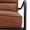 Image 4: Living And Home Tan Armchair with Metal Frame