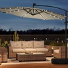 Image 3: Rotatable Solar Lighting Cantilever Parasol 