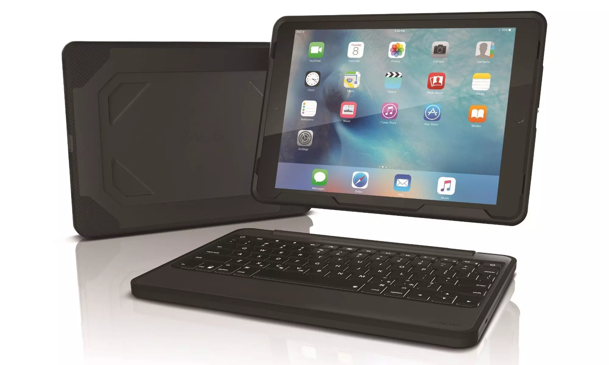 Zagg Rugged Book Durable Case with Detachable Backlit Bluetooth Keyboard for iPad Pro 9.7 - Primary Image