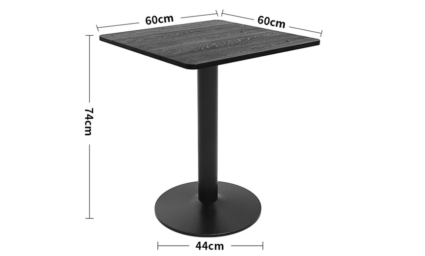 Image 4: Cafe Table with Metal Base