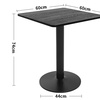 Image 4: Cafe Table with Metal Base