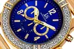 Joshua & Sons Men's Multifunction Watch with Crystal-Adorned Bezel - Second Medium