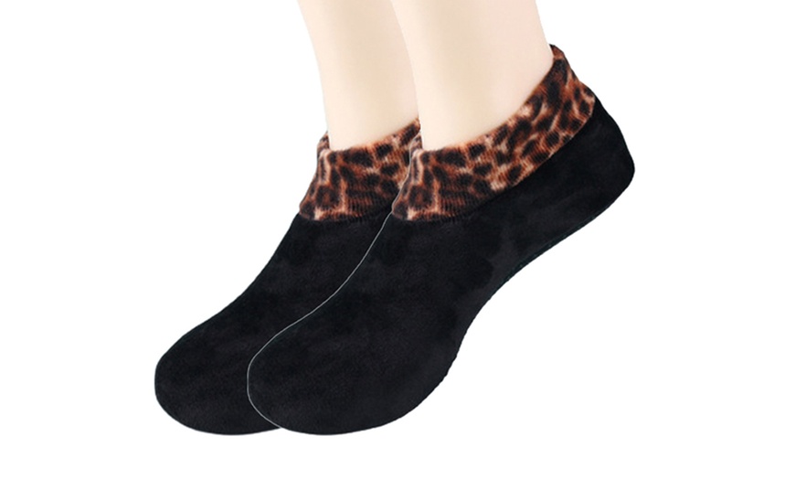 Image 11: Women's Non-Slip Fleece Thermal Socks