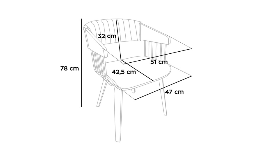 Image 8: Sedia imbottia Austria o set di 2 sedie imbottite Brema