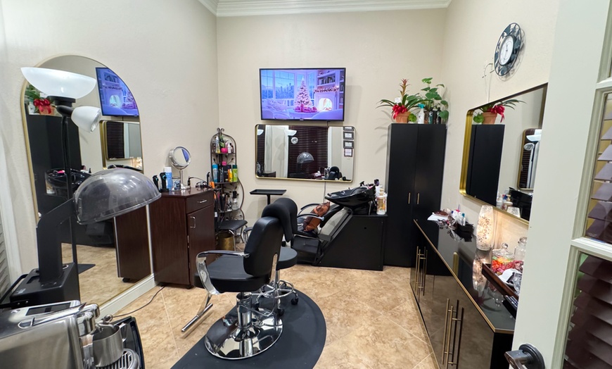 Image 2: 1 or 2 Single Process or Haircuts with Shampoo, Condition & Blow-Dry 
