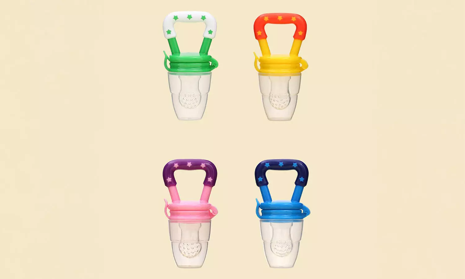 3 Pack Baby Food Feeder Fruit Silicone Nipple Teething Toy Soother Pacifier