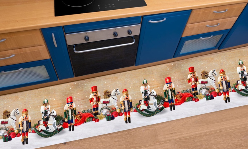 Image 1: Tappeto passatoia in stile natalizio Made in Italy