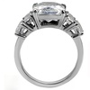Image 4: Women's Radiant Cut CZ Stainless Steel Engagement Ring - 9.50 Carat Total