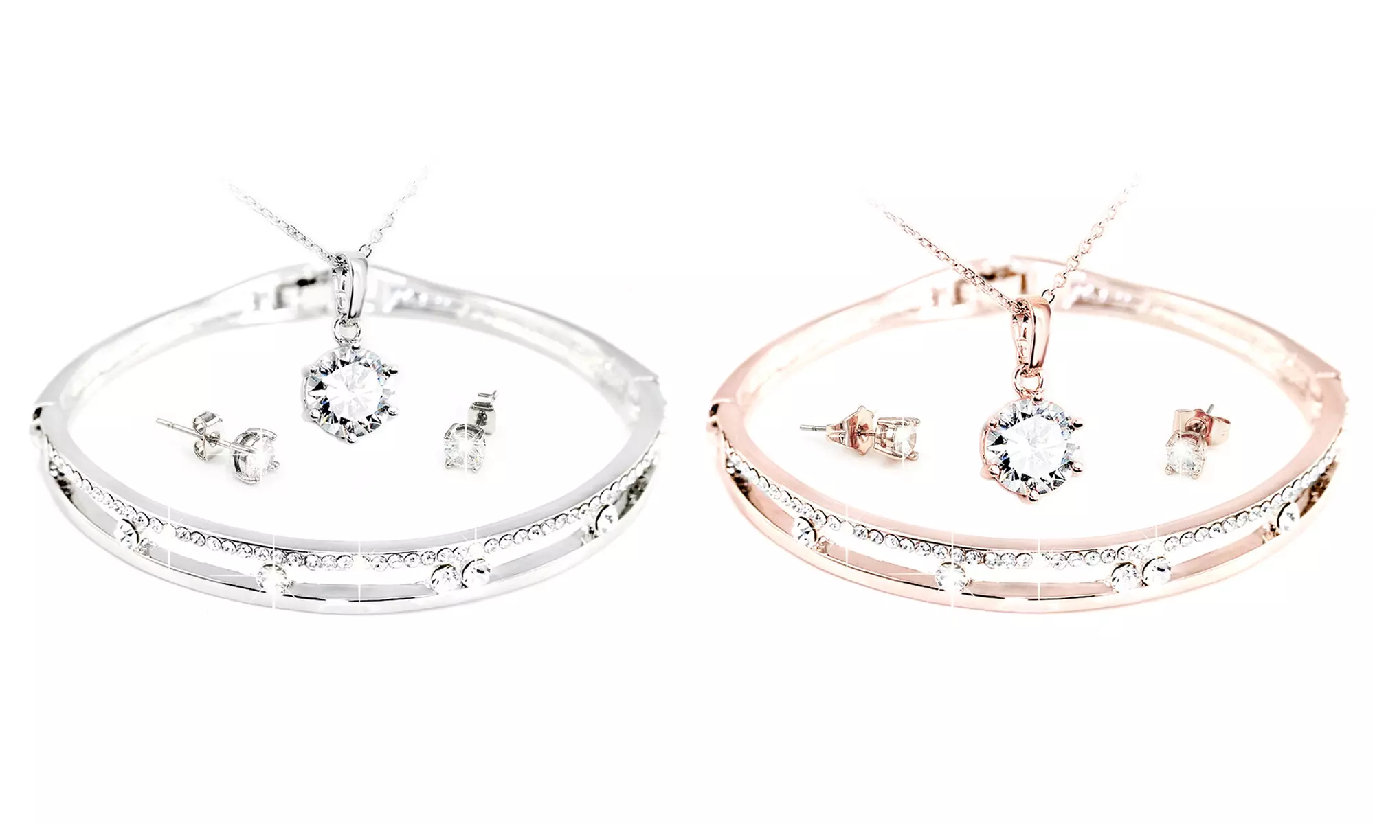 1 ou 2 parures Capella ornées de cristaux Swarovski©, coloris au choix - Primary Image