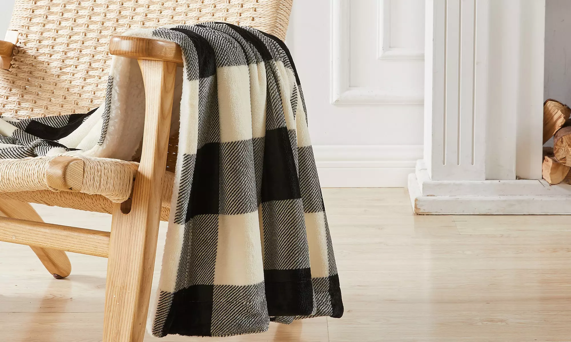 Cozy Plush Velvet & Sherpa Reversible Throw Blanket