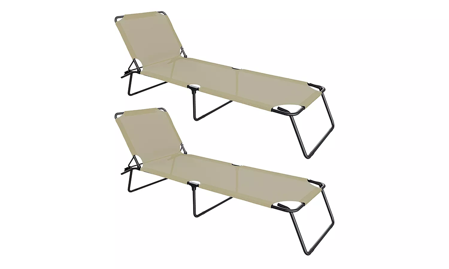 1 o 2 lettini pieghevoli prendisole senza tettuccio