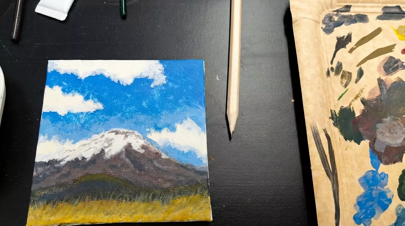 Taller de pintura creativa con picoteo y cava para 1, 2 o 6 personas