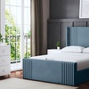 Image 10: Elara Winged Panel Bed in Various Sizes and Colours