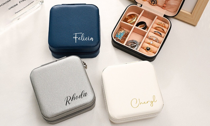 Image 11: Custom PU Leather Jewelry Box in Multiple Styles & Colors Up to 81% Off