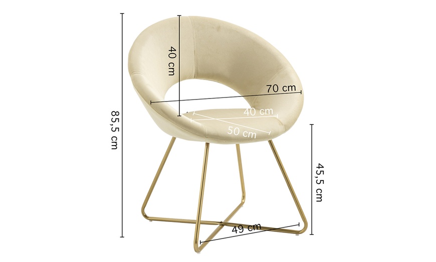 Image 4: Fauteuil rond en velours