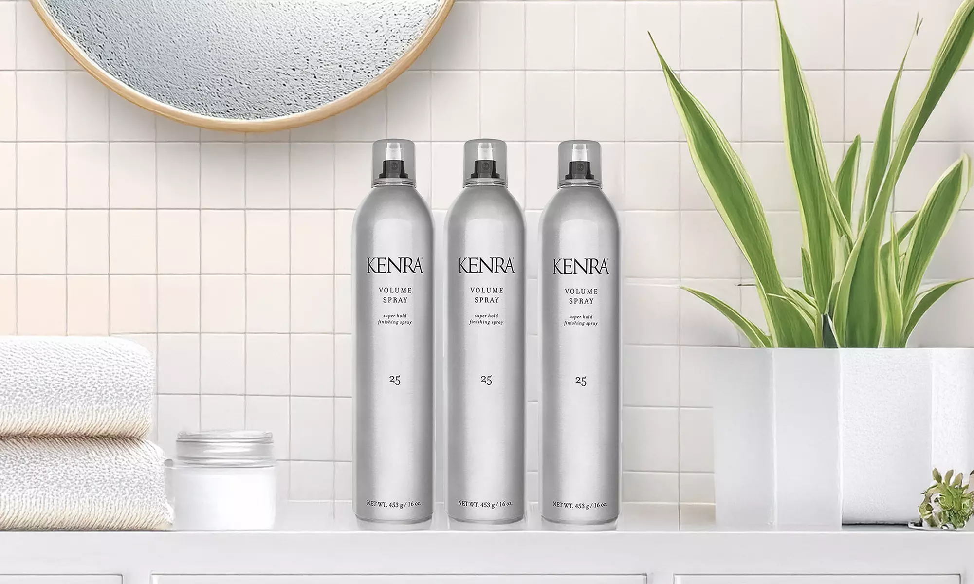 Kenra # 25 Volume Spray 16 Oz Each, Pack of 3 Cans, Super Hold Finishing Spray
