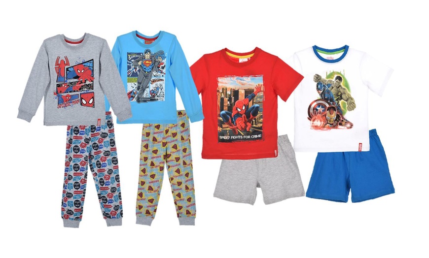 Image 1: Boys' Marvel Superhero Pyjamas