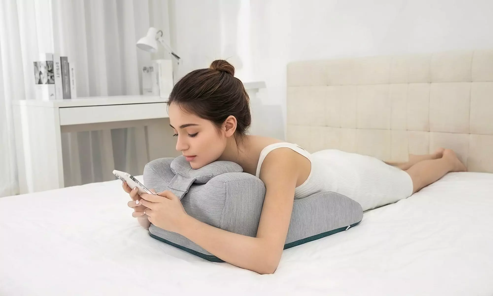 Ergonomisch kussen van traagschuim om te zitten of liggen