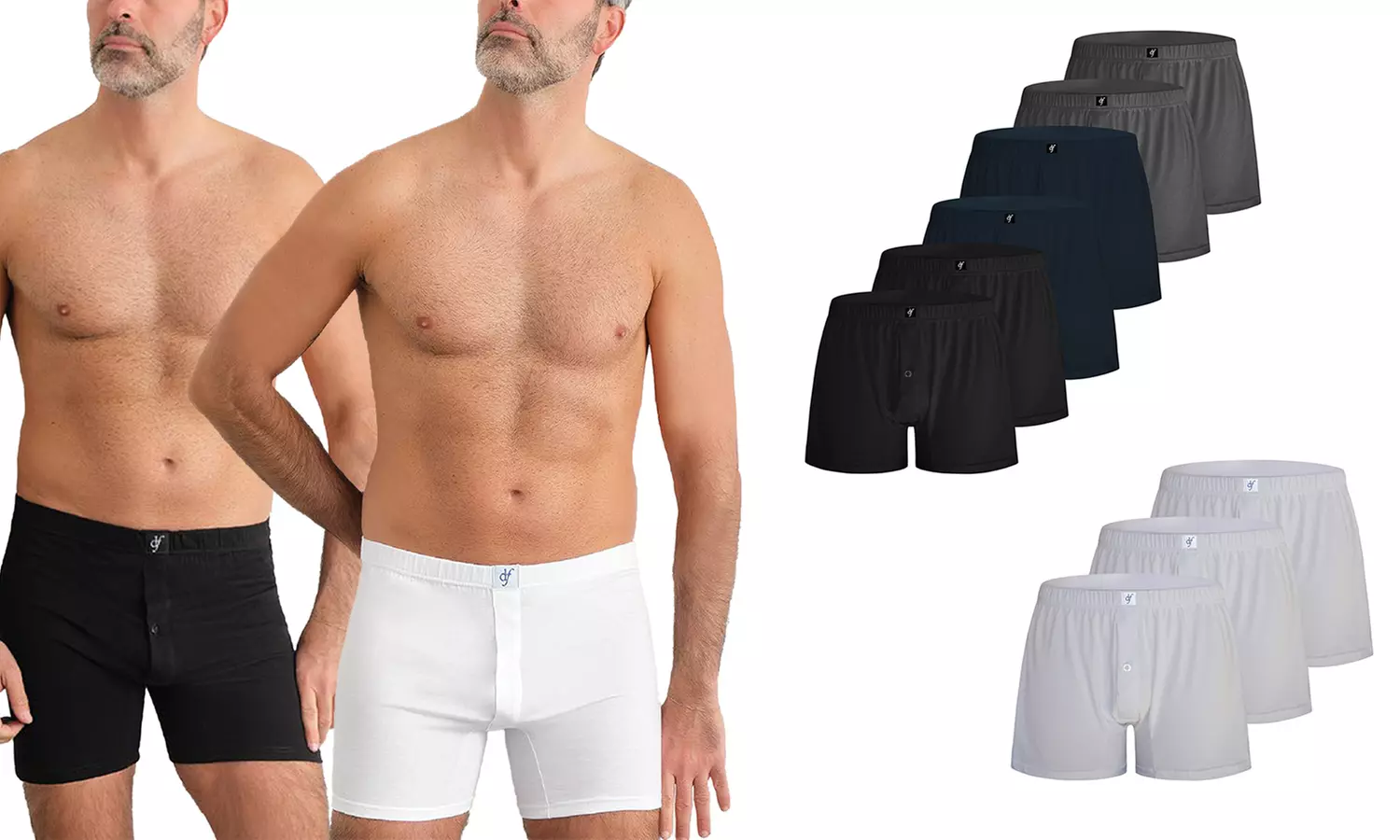 3 o 6 boxer da uomo De Fonseca in 100% cotone