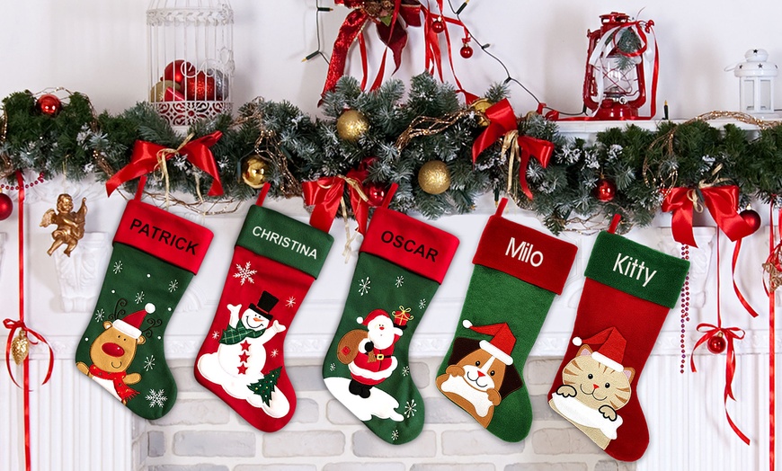 Image 2: Personalised Pattern Christmas Stocking from Photobook Shop