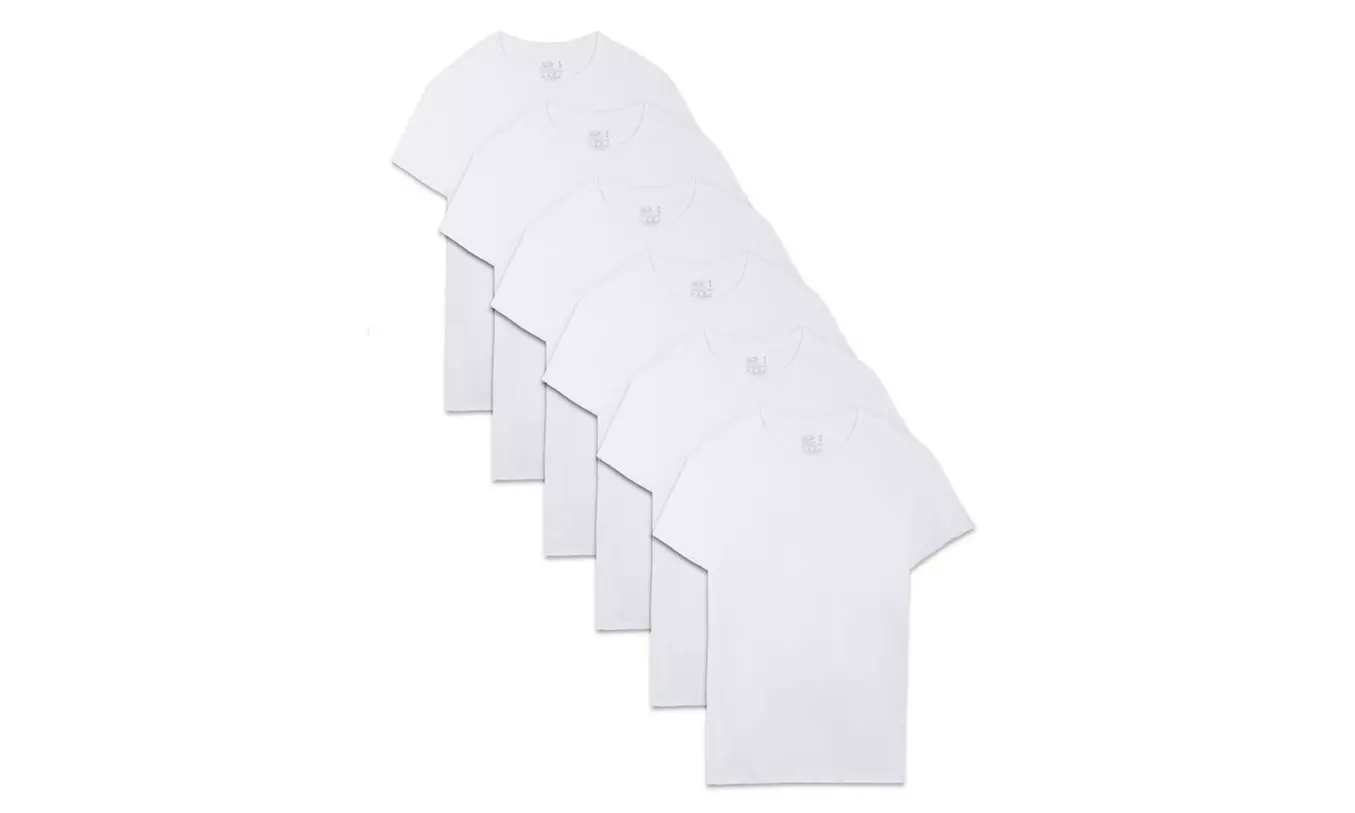 10-Pack Fruit of the Loom Boys  White Crew T-Shirts