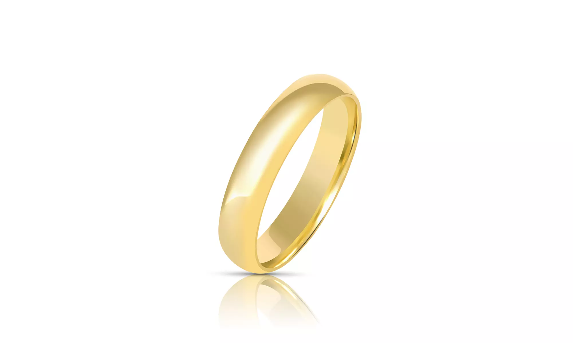 14K Gold Plated Wedding Band Collection in Solid Sterling Silver