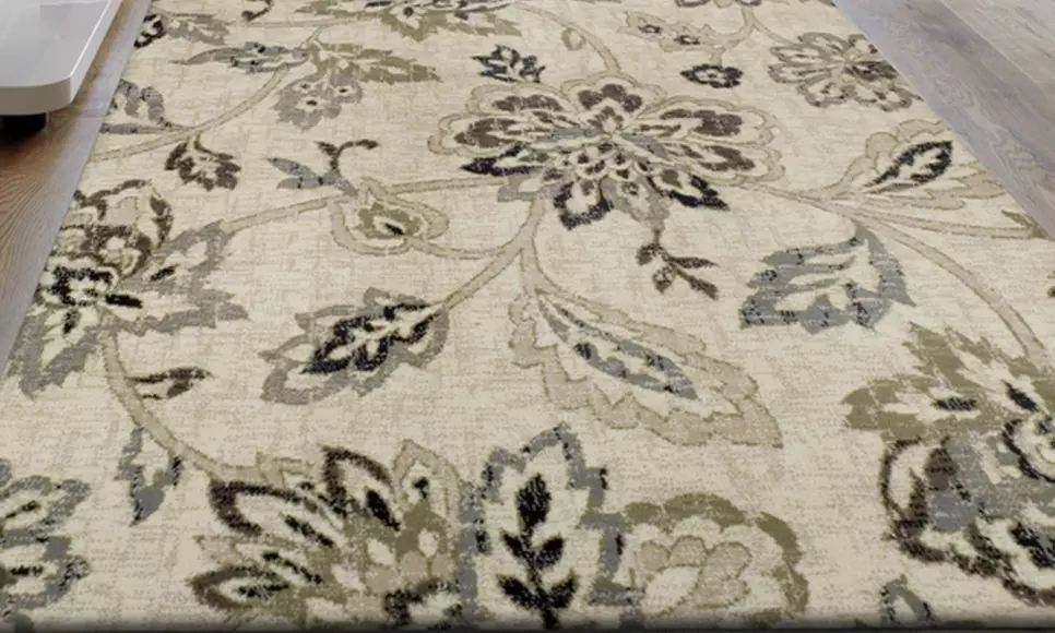 Jacobean Hand-Woven Soft Runner or Area Rug  - Primary Image