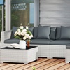 Image 1: Outsunny Rattan-Effect Sofa Set, with a Coffee Table