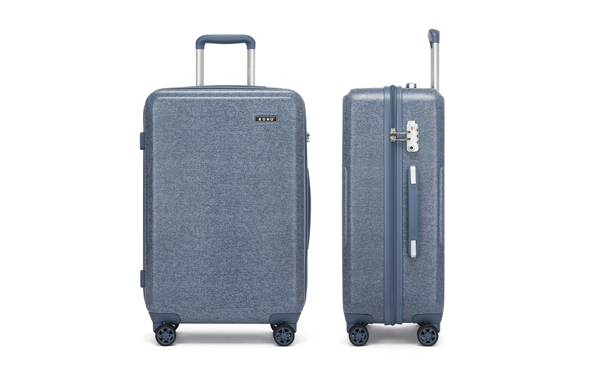 Image 6: Lot de 1 ou 3 valises bleues Kono en coque dure