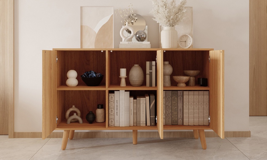 Image 4: Sideboard Renzo mit geriffelten Türen 120 cm