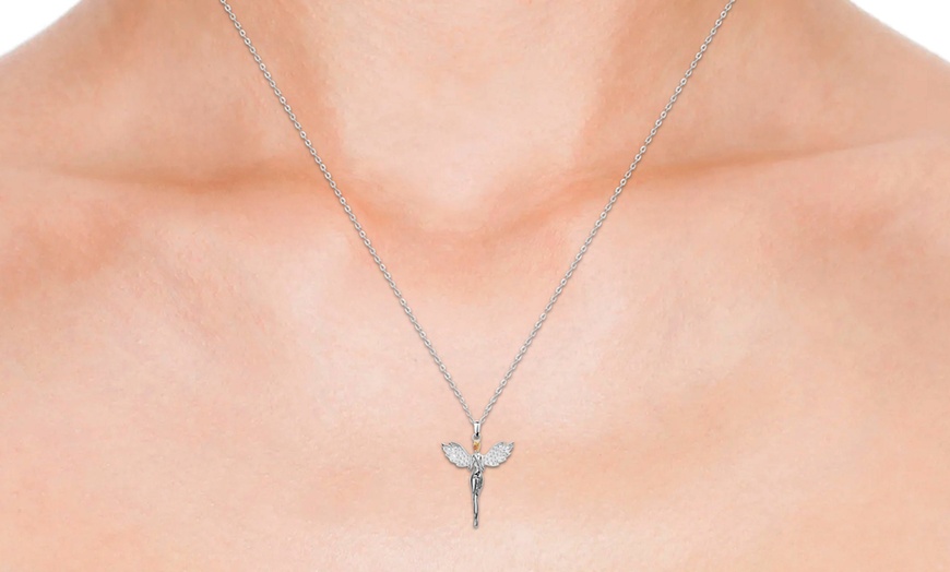 Image 6: Crystal Guardian Angel Pendant Necklace - Christmas Cracker or Gift Bag Presented  