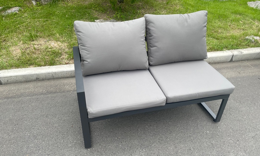 Image 5: Fimous 10-Seater Aluminium Outdoor Lounge Sofa Set